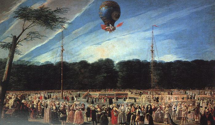 Antonio  Carnicero Balloon Ascent at Aranjuez oil painting picture